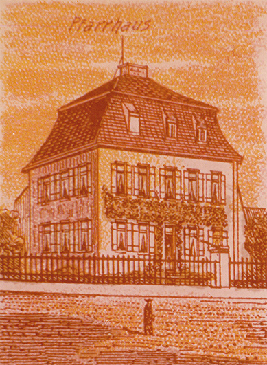 Bild: Das Pfarrhaus im Jahr 1900, Bild: Gemeindearchiv